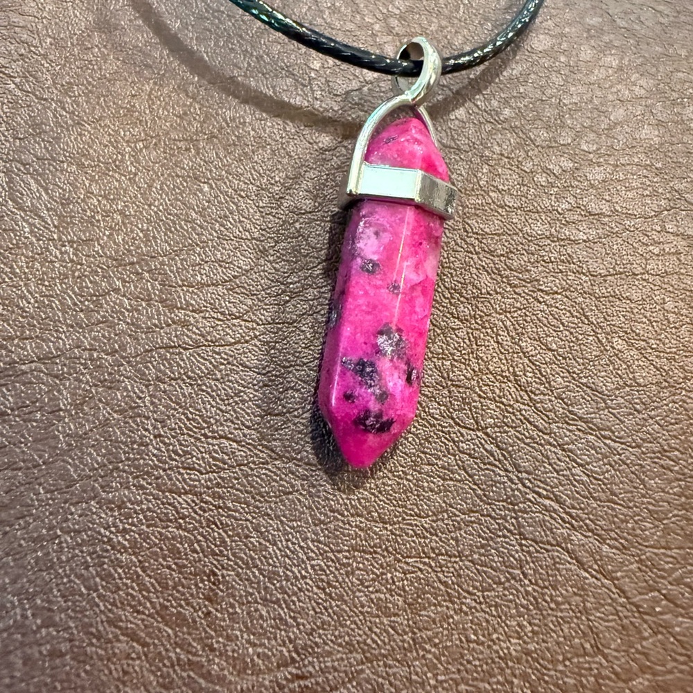 Pink Crystal Pendant Necklace
